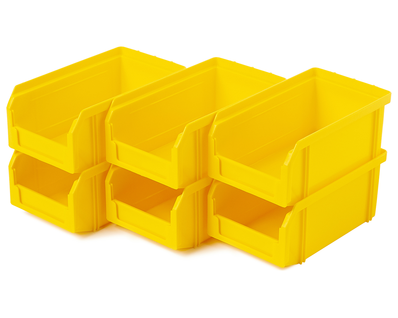 Пластиковый ящик Стелла-техник V-1-К6-желтый, 171х102х75 мм, комплект 6 шт.